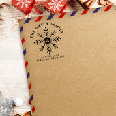 メリークリスマススノーフレーク差出人住所 ラバースタンプ