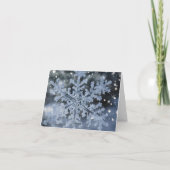 メリークリスマススノーフレーク折り返しグリーティングカード カード (裏面)