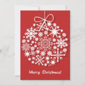 メリークリスマススノーフレーク招待状 招待状 (正面)