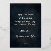 メリークリスマススノーフレーク書道 箔シーズンカード (裏面)