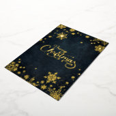 メリークリスマススノーフレーク書道 箔シーズンカード (回転した状態)