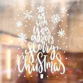 メリークリスマススノーフレーク ウィンドウサイン (シート2)