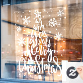 メリークリスマススノーフレーク ウィンドウサイン (カフェ窓)