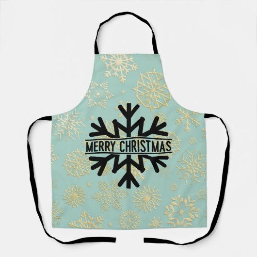 メリークリスマススノーフレーク エプロン (正面)
