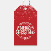 メリークリスマススノーフレーク ギフトタグ (正面)