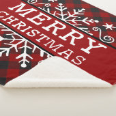 メリークリスマススノーフレーク シェルパブランケット (3/4)