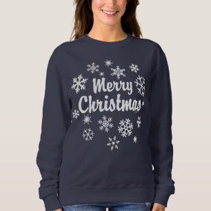 メリークリスマススノーフレーク スウェットシャツ
