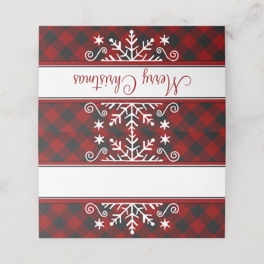 メリークリスマススノーフレーク プレイスカード (外部開封)