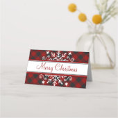 メリークリスマススノーフレーク プレイスカード (裏面)