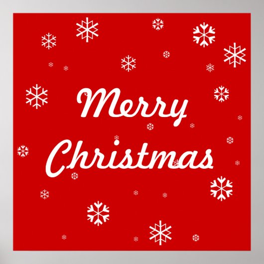 メリークリスマススノーフレーク ポスター (正面)