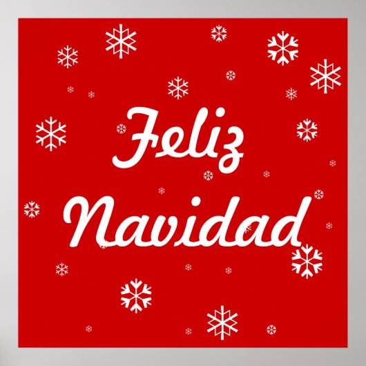 メリークリスマススノーフレーク ポスター (正面)