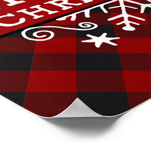 メリークリスマススノーフレーク ポスター (角)