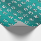 メリークリスマススノーフレーク ラッピングペーパー (角)