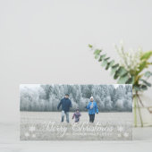 メリークリスマススノーフレーク | 休日の写真カード シーズンカード (スタンド正面)