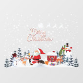 メリークリスマススノーフレーク、新年おめでとう ウィンドウサイン (シート)