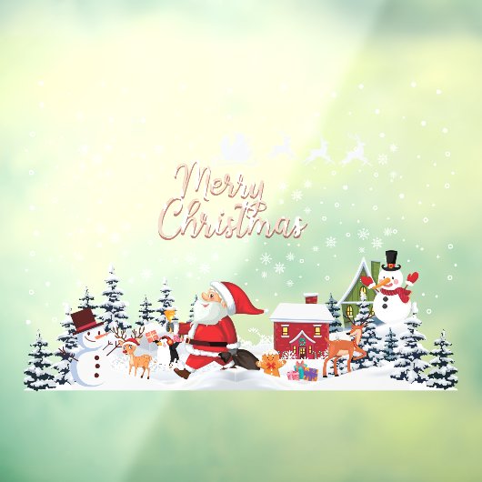 メリークリスマススノーフレーク、新年おめでとう ウィンドウサイン (シート3)
