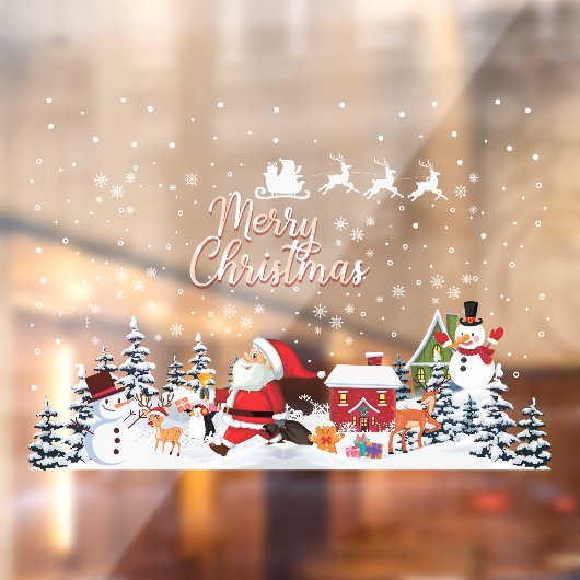 メリークリスマススノーフレーク、新年おめでとう ウィンドウサイン (シート2)