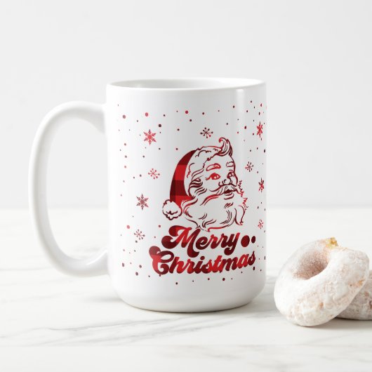 メリークリスマススノーフレーク、新年おめでとう コーヒーマグカップ (ドーナツ)