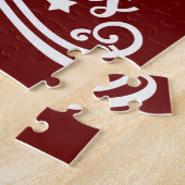 メリークリスマススノーフレーク、新年おめでとう ジグソーパズル (側面)