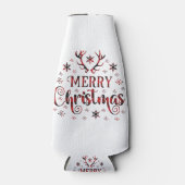 メリークリスマススノーフレーク、新年おめでとう ボトルクーラー (正面)