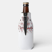 メリークリスマススノーフレーク、新年おめでとう ボトルクーラー (ボトル裏面)