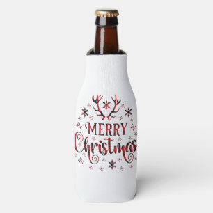 メリークリスマススノーフレーク、新年おめでとう ボトルクーラー