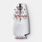 メリークリスマススノーフレーク、新年おめでとう ボトルクーラー (裏面)