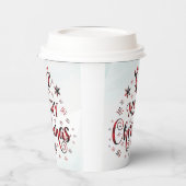 メリークリスマススノーフレーク、新年おめでとう 紙コップ (左)