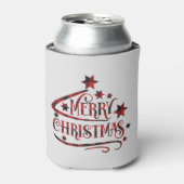 メリークリスマススノーフレーク、新年おめでとう 缶クーラー (缶正面)