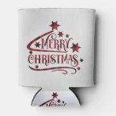 メリークリスマススノーフレーク、新年おめでとう 缶クーラー (正面)