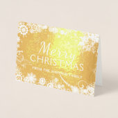 メリークリスマススノーフレーク 箔カード (正面)