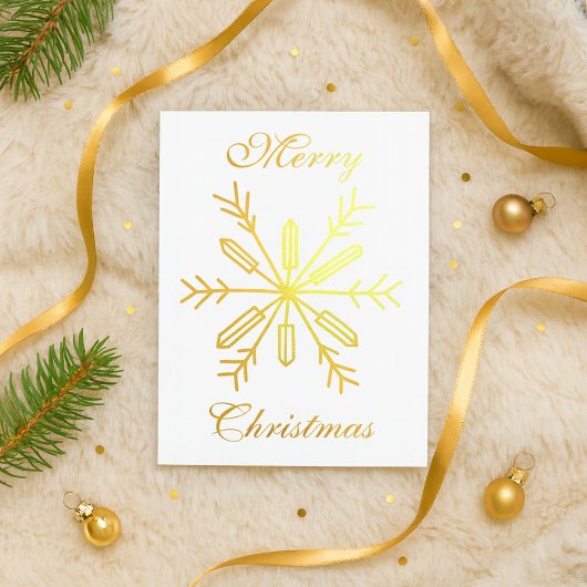 メリークリスマススノーフレーク 箔カード