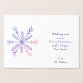 メリークリスマススノーフレーク 箔カード (内部)