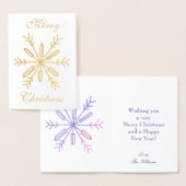 メリークリスマススノーフレーク 箔カード (ディスプレー)
