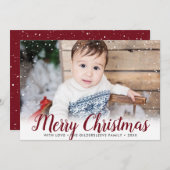 メリークリスマススノーフレーム写真 シーズンカード (正面/裏面)