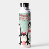 メリークリスマススノーペンギン ウォーターボトル (左面)