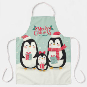 メリークリスマススノーペンギン エプロン