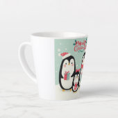 メリークリスマススノーペンギン カフェラテマグ (左アングル)