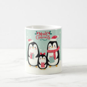 メリークリスマススノーペンギン コーヒーマグカップ