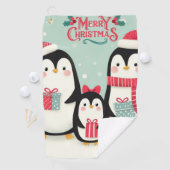 メリークリスマススノーペンギン ゴルフタオル (インサイチュ)