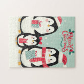 メリークリスマススノーペンギン ジグソーパズル (横)