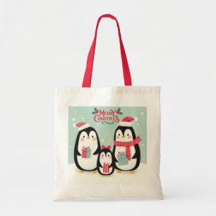 メリークリスマススノーペンギン トートバッグ