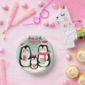 メリークリスマススノーペンギン ペーパーボウル (パーティー)