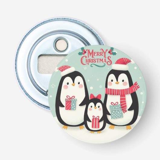 メリークリスマススノーペンギン 栓抜き (正面)
