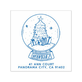 メリークリスマススノーボールツリー差出人住所 セルフインキングスタンプ