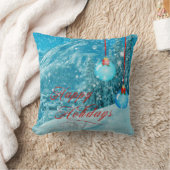 メリークリスマススノーマウンテンヴィレッジ クッション (ブランケット)