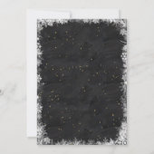 メリークリスマススノーレッドフローラシャルボードパーティー 招待状 (裏面)