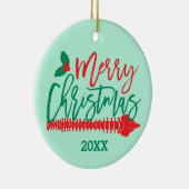 メリークリスマススパインホリーカイロプラクティック セラミックオーナメント (右)