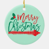 メリークリスマススパインホリーカイロプラクティック セラミックオーナメント (裏面)