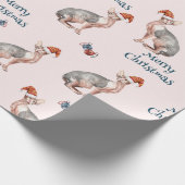 メリークリスマススフィンクス毛抜き猫サンタハット ラッピングペーパー (角)